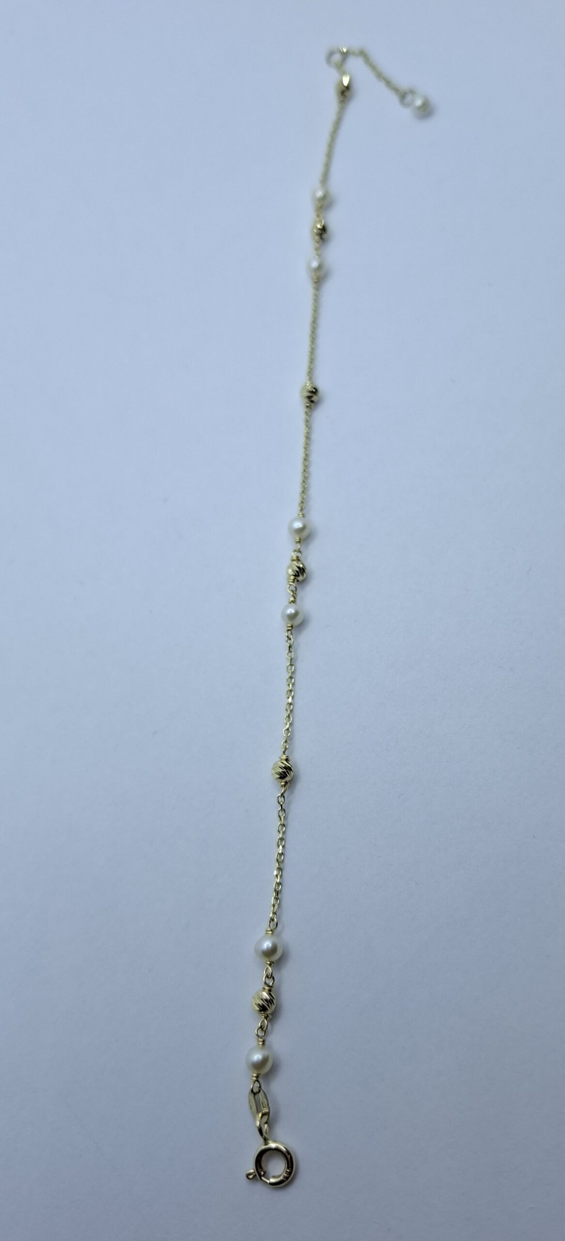 Arany lánc+karlánc szett, golyós-gyöngyös. 5618 - Image 3